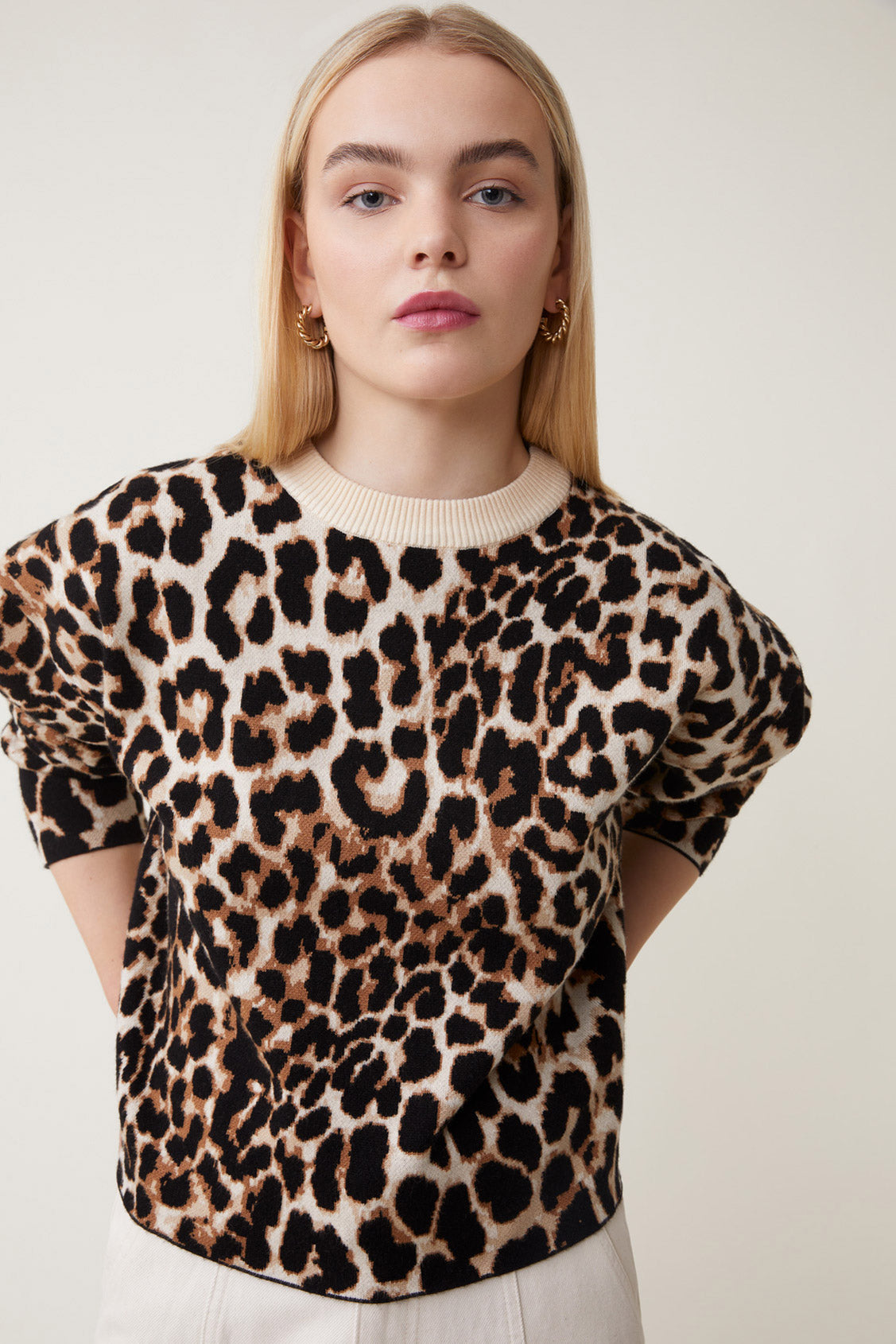 Suncoo Paleo Leopard Print Sweater