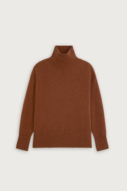 Suncoo Palace Chocolate Turtleneck Sweater