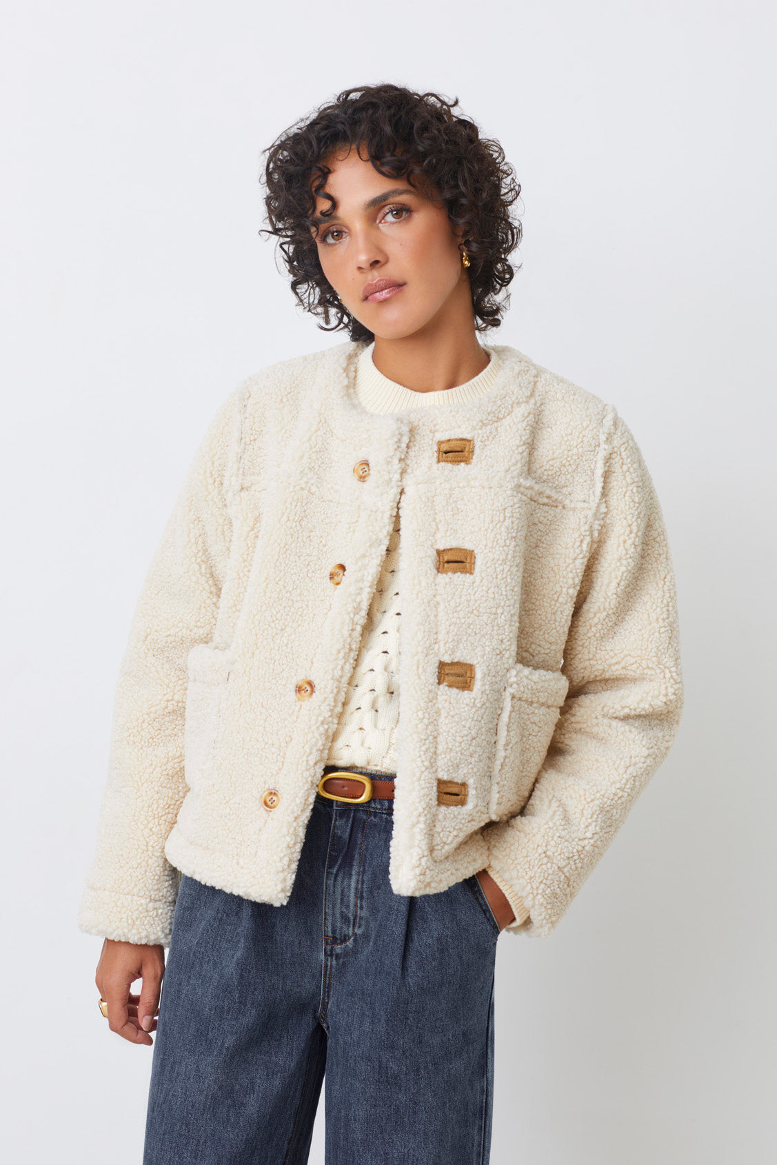 Suncoo Eduna Faux Fur Reversible Jacket