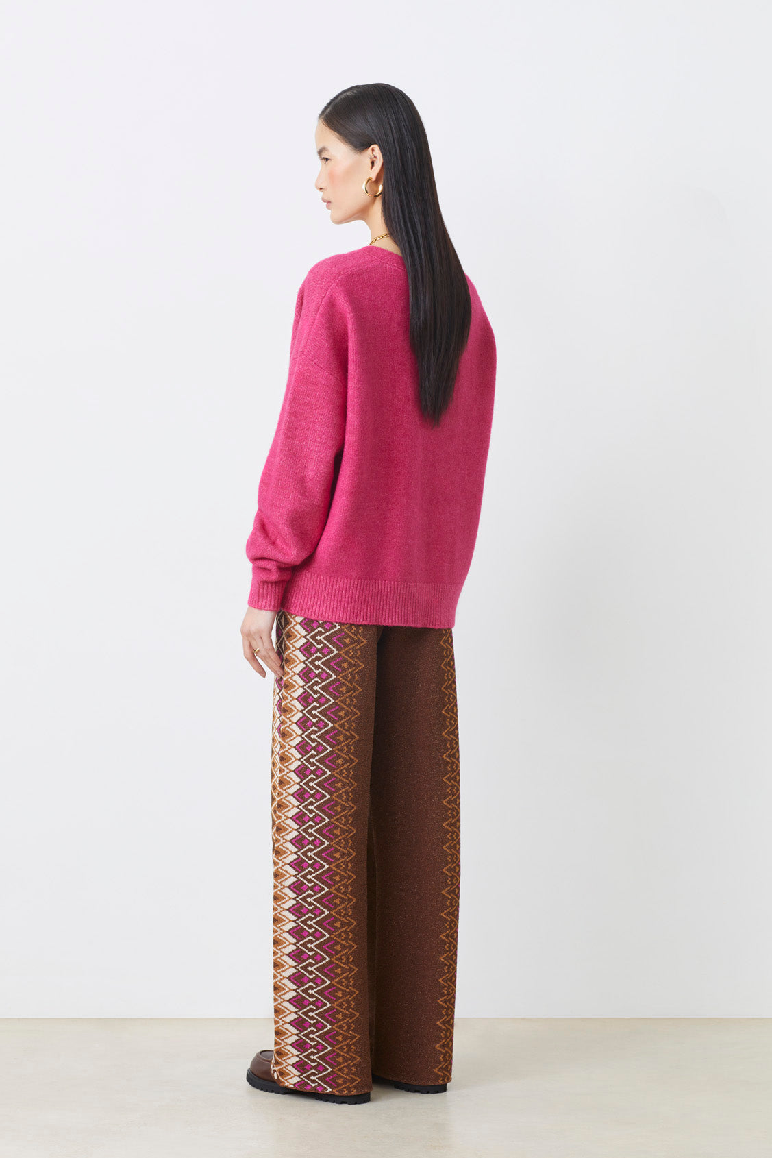 Suncoo Gaely Fuchsia Pink Cardigan