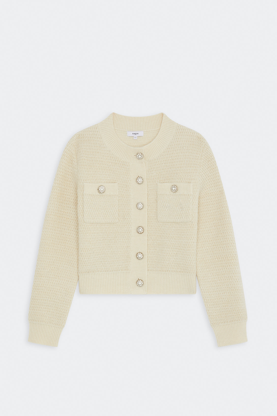 Suncoo Gabor Cream Cardigan