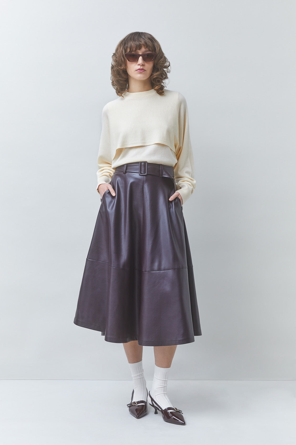 Suncoo Fleur Prune Skirt