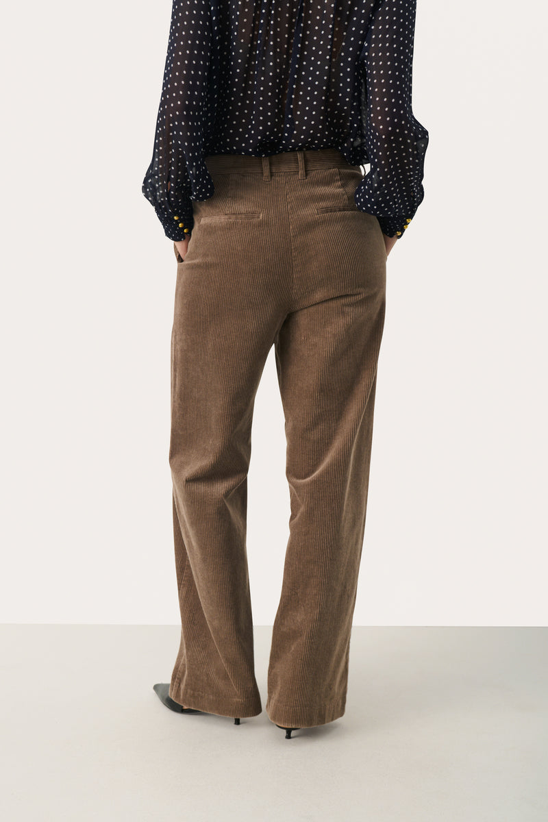 Part Two Clarisse Corduroy Trousers in Walnut