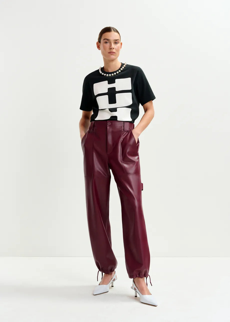 Essentiel Antwerp Itao Faux Leather Trousers