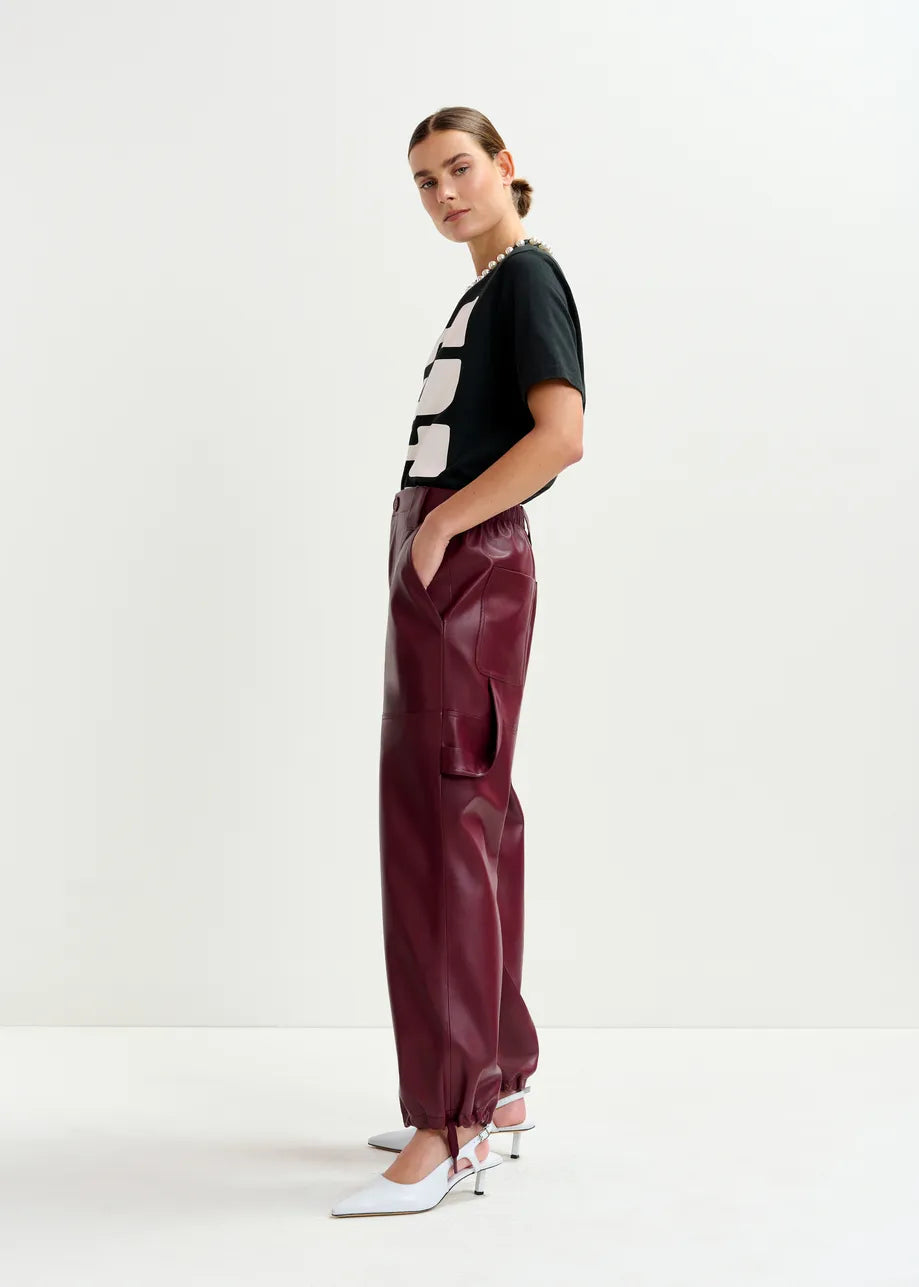 Essentiel Antwerp Itao Faux Leather Trousers