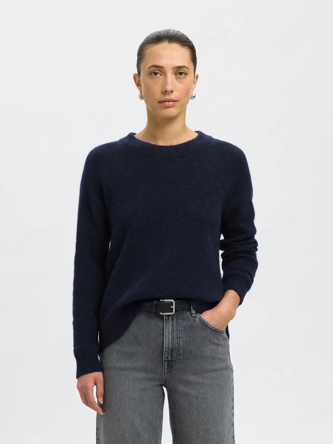 Selected Femme Lulu Dark Sapphire Sweater