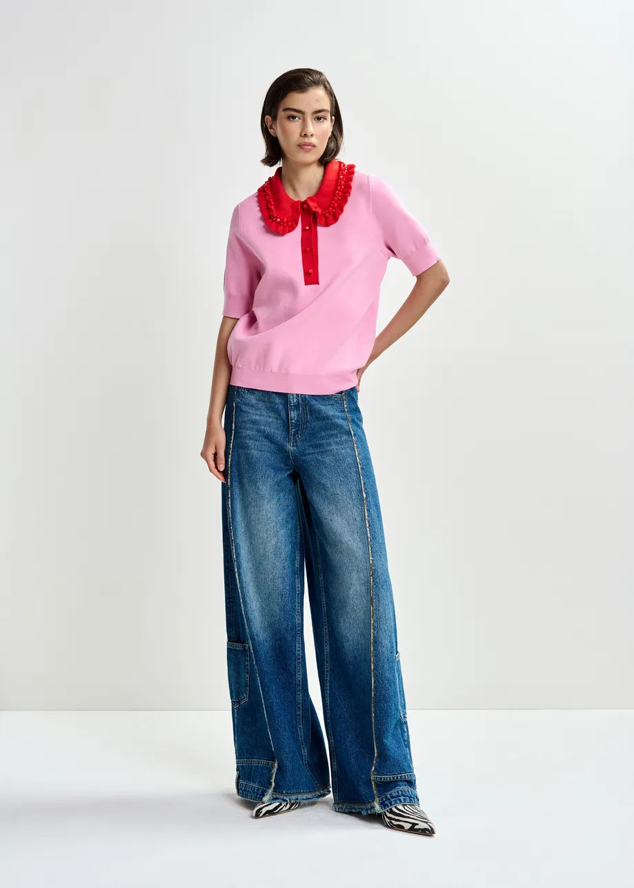 Essentiel Antwerp Jewelry Candy Knit Polo