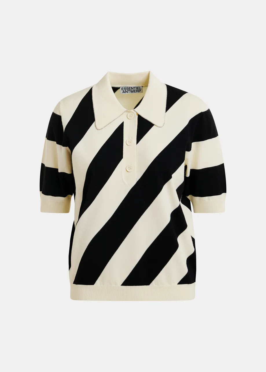 Essentiel Antwerp Joram Striped Polo Knit