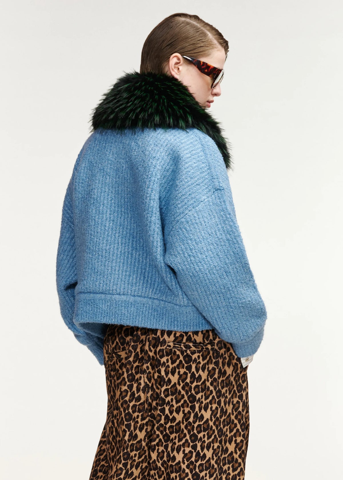 Essentiel Antwerp Kanada Azure Fur Collar Jacket
