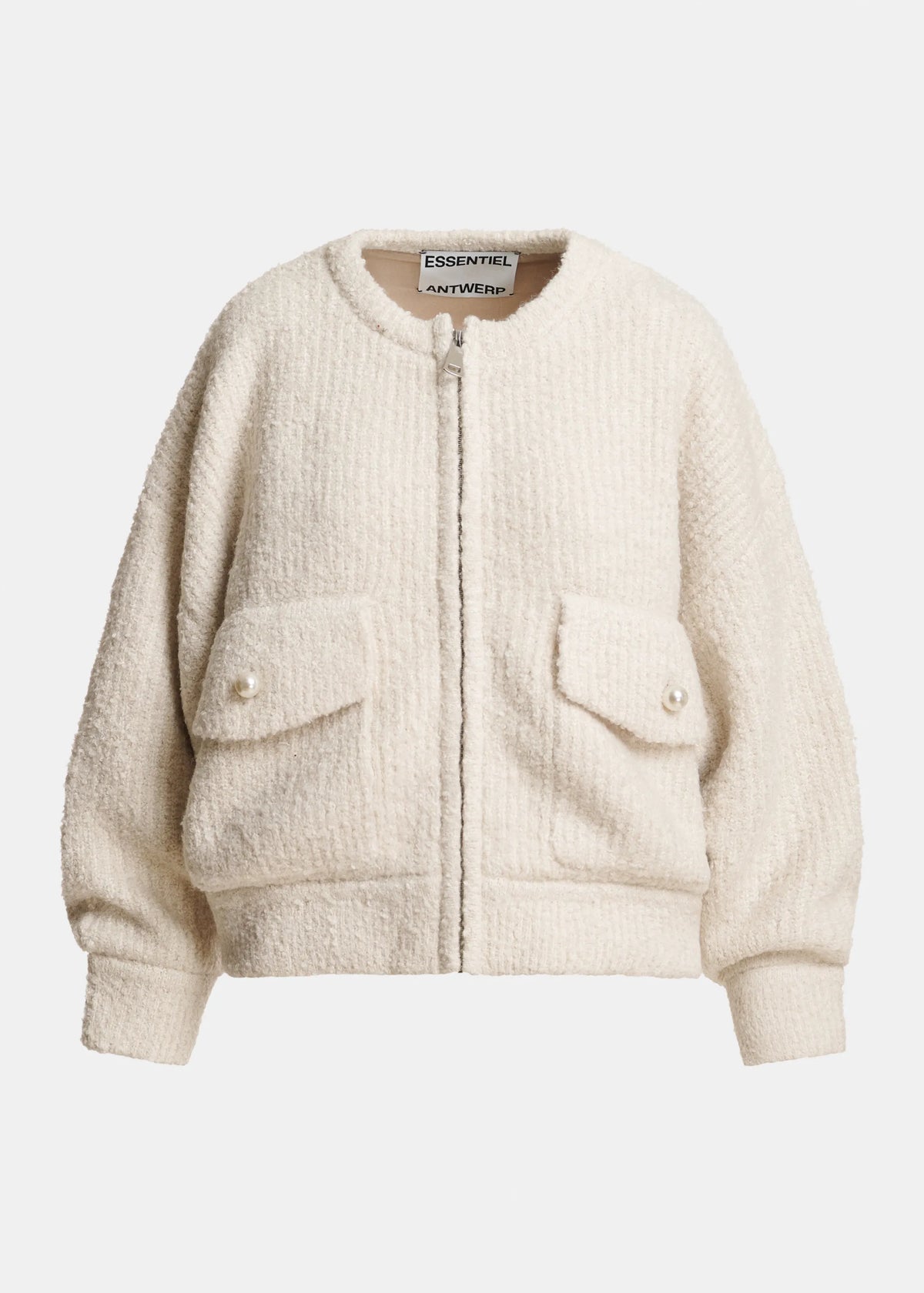 Essentiel Antwerp Kanada Off White Fur Collar Jacket