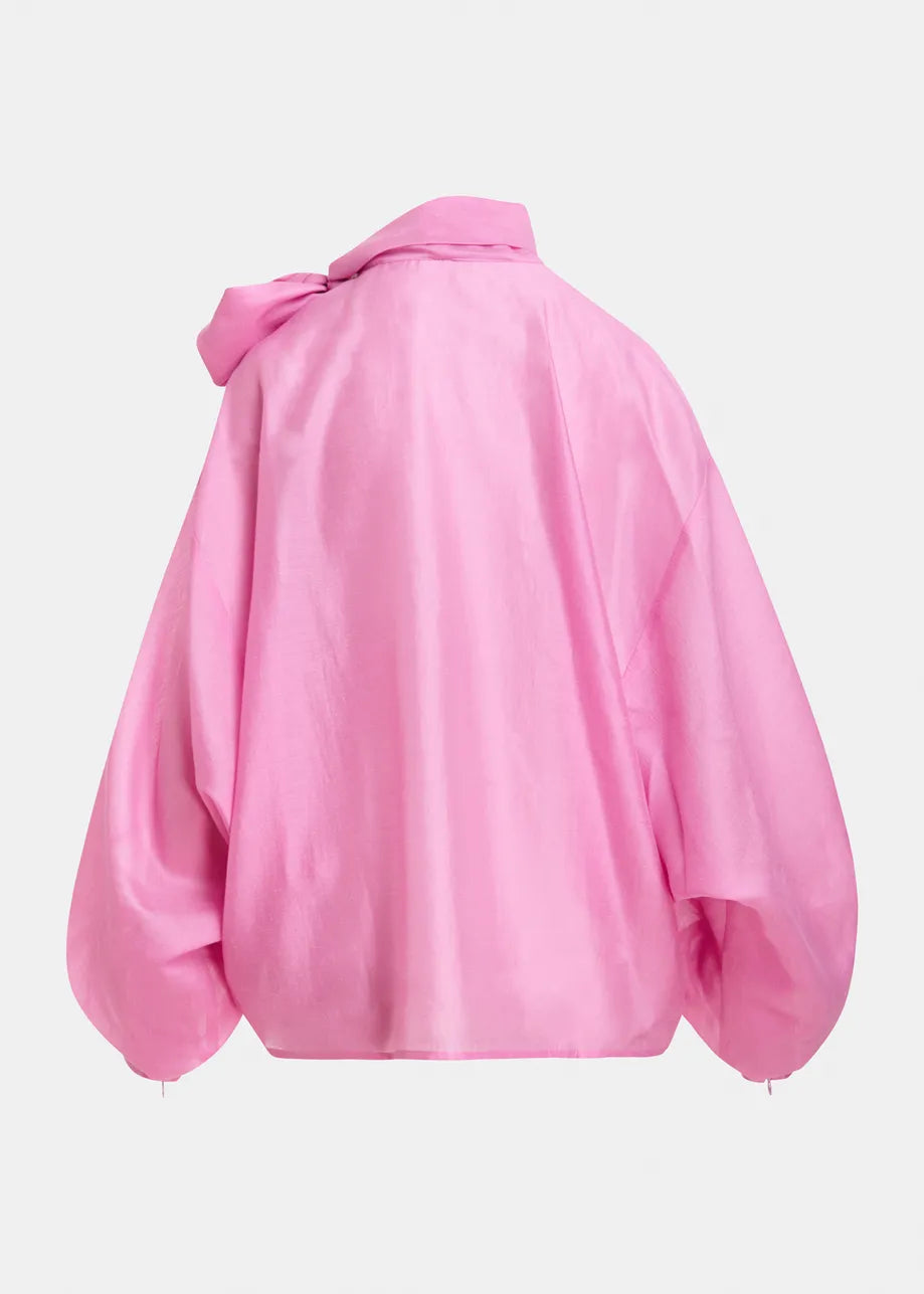 Essentiel Antwerp Karismatic Pink Pussy-Bow Top
