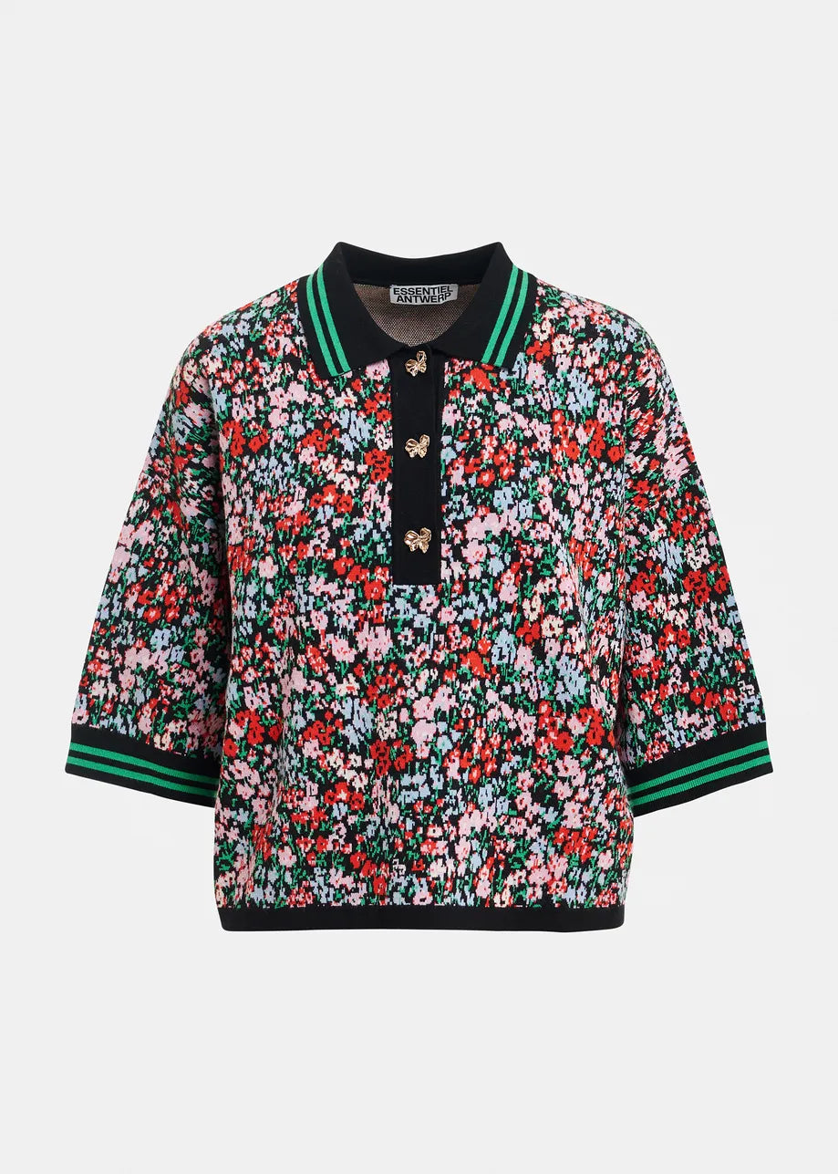 Essentiel Antwerp Kartos Knitted Jacquard Polo