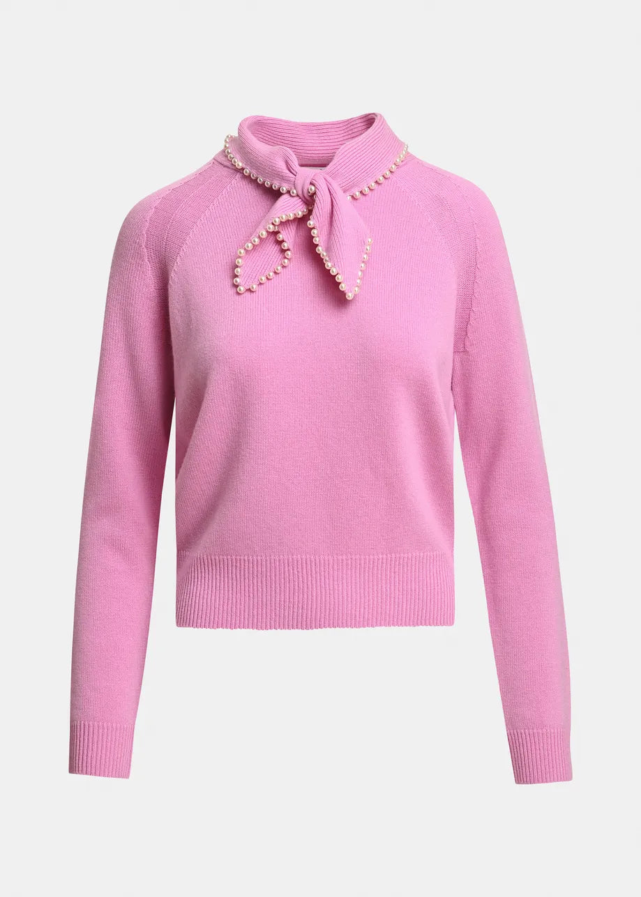 Essentiel Antwerp Kasa Pink Beaded Pullover