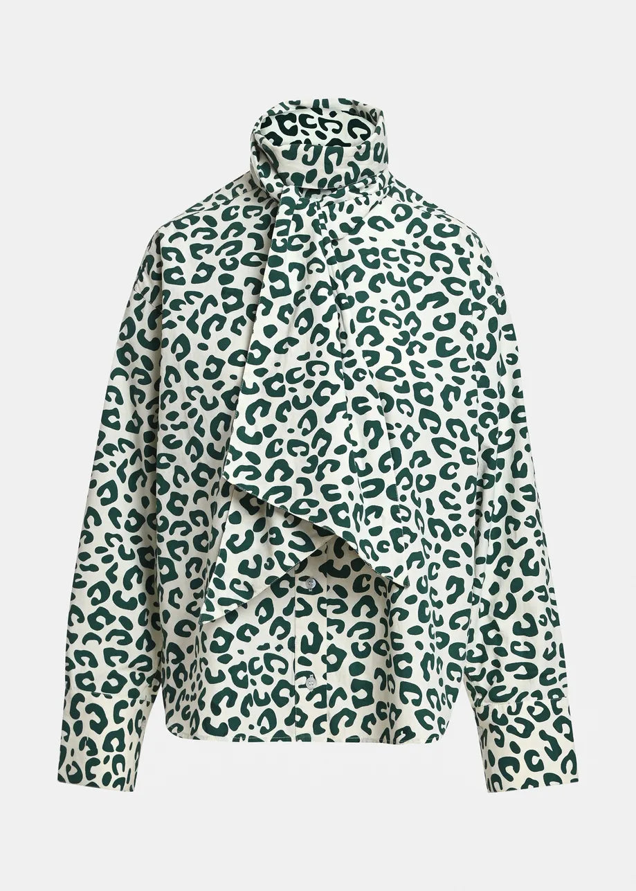 Essentiel Antwerp Khaleesi Off-White Pussy Bow Tie Shirt