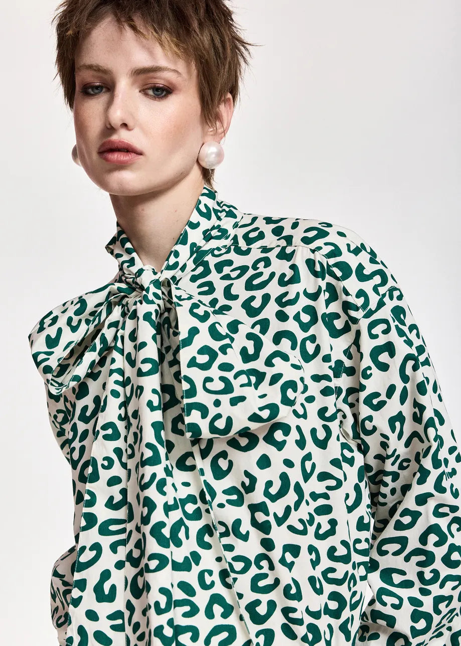 Essentiel Antwerp Khaleesi Off-White Pussy Bow Tie Shirt