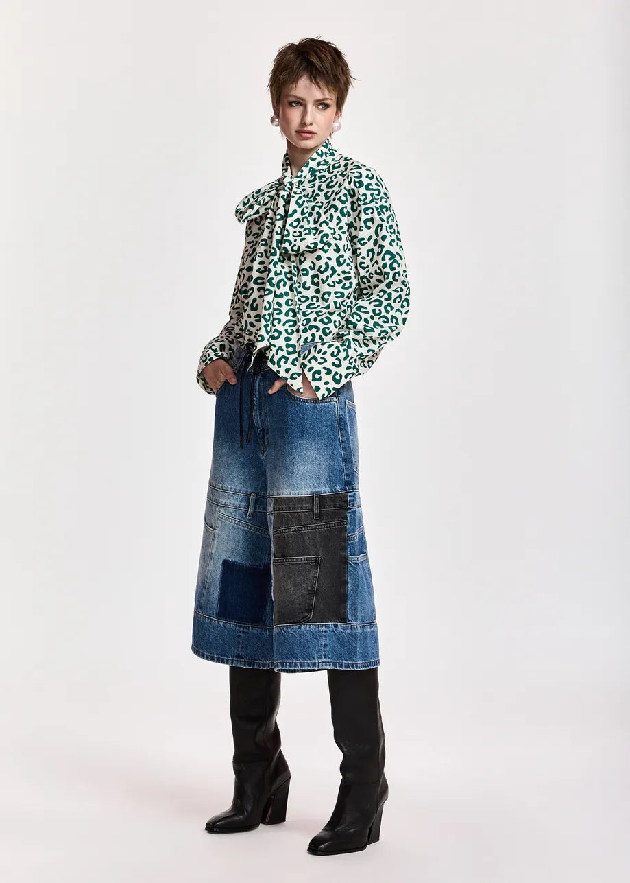 Essentiel Antwerp Khaleesi Off-White Pussy Bow Tie Shirt