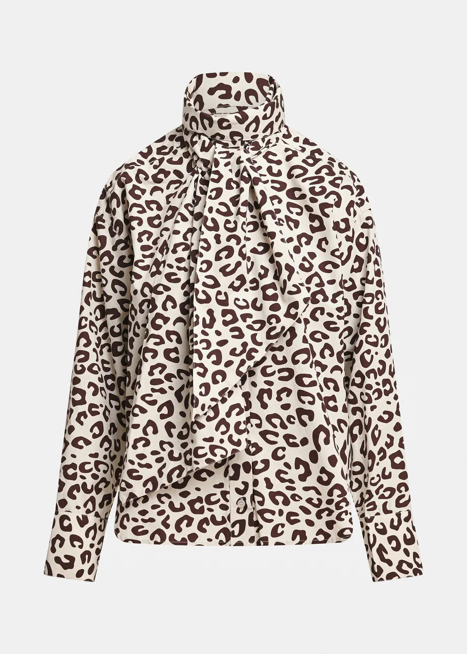 Essentiel Antwerp Khaleesi Bear Me Pussy Bow Tie Shirt