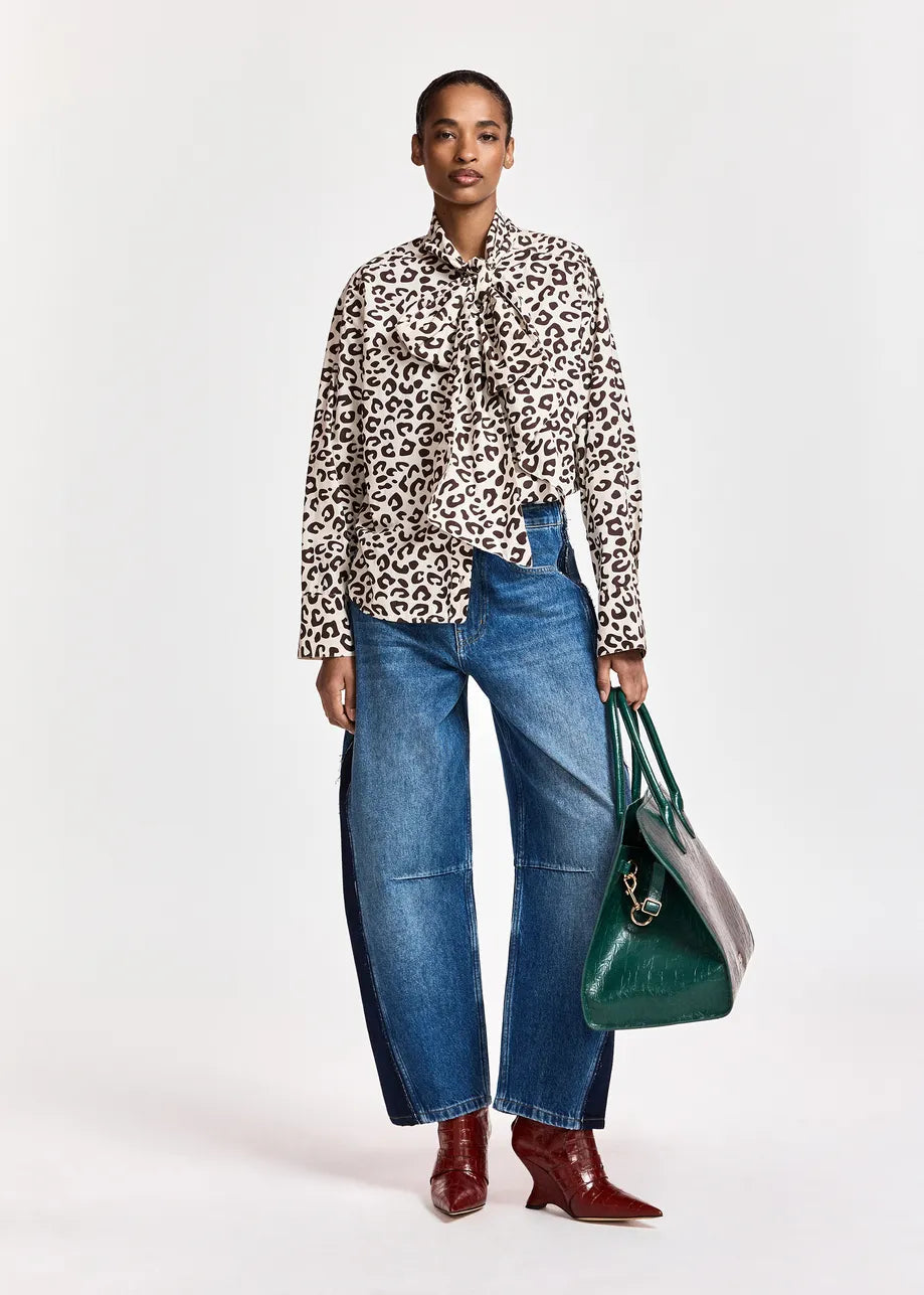 Essentiel Antwerp Khaleesi Bear Me Pussy Bow Tie Shirt