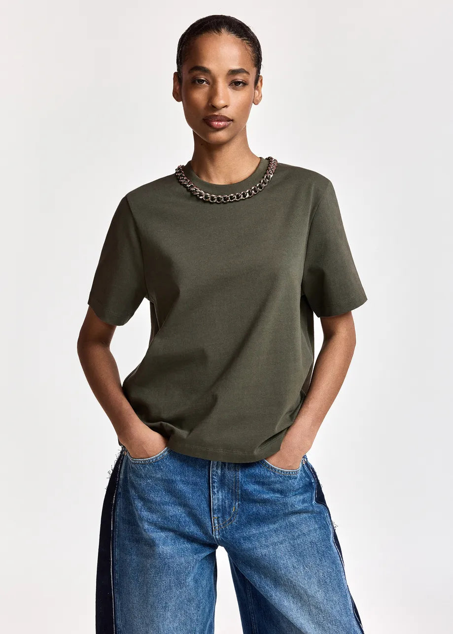 Essentiel Antwerp Klaim T-Shirt With Chain