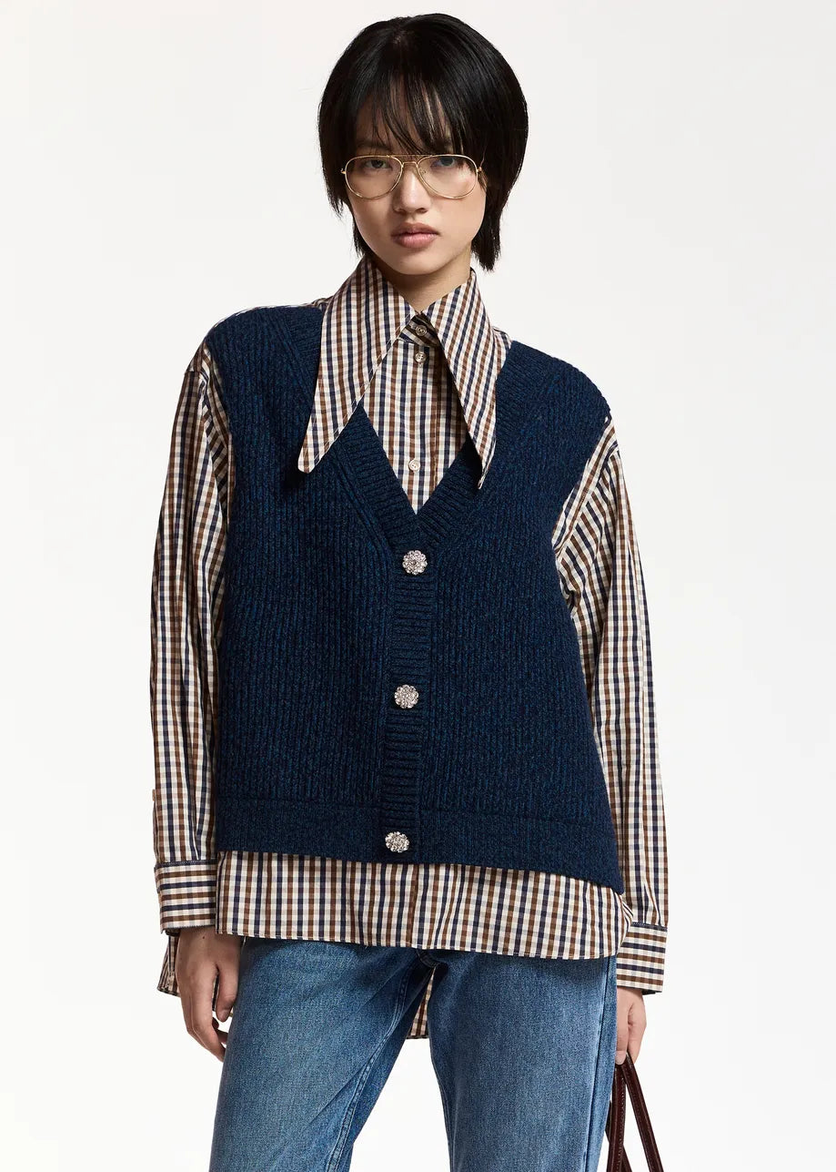 Essentiel Antwerp Kute Fabric Mix shirt