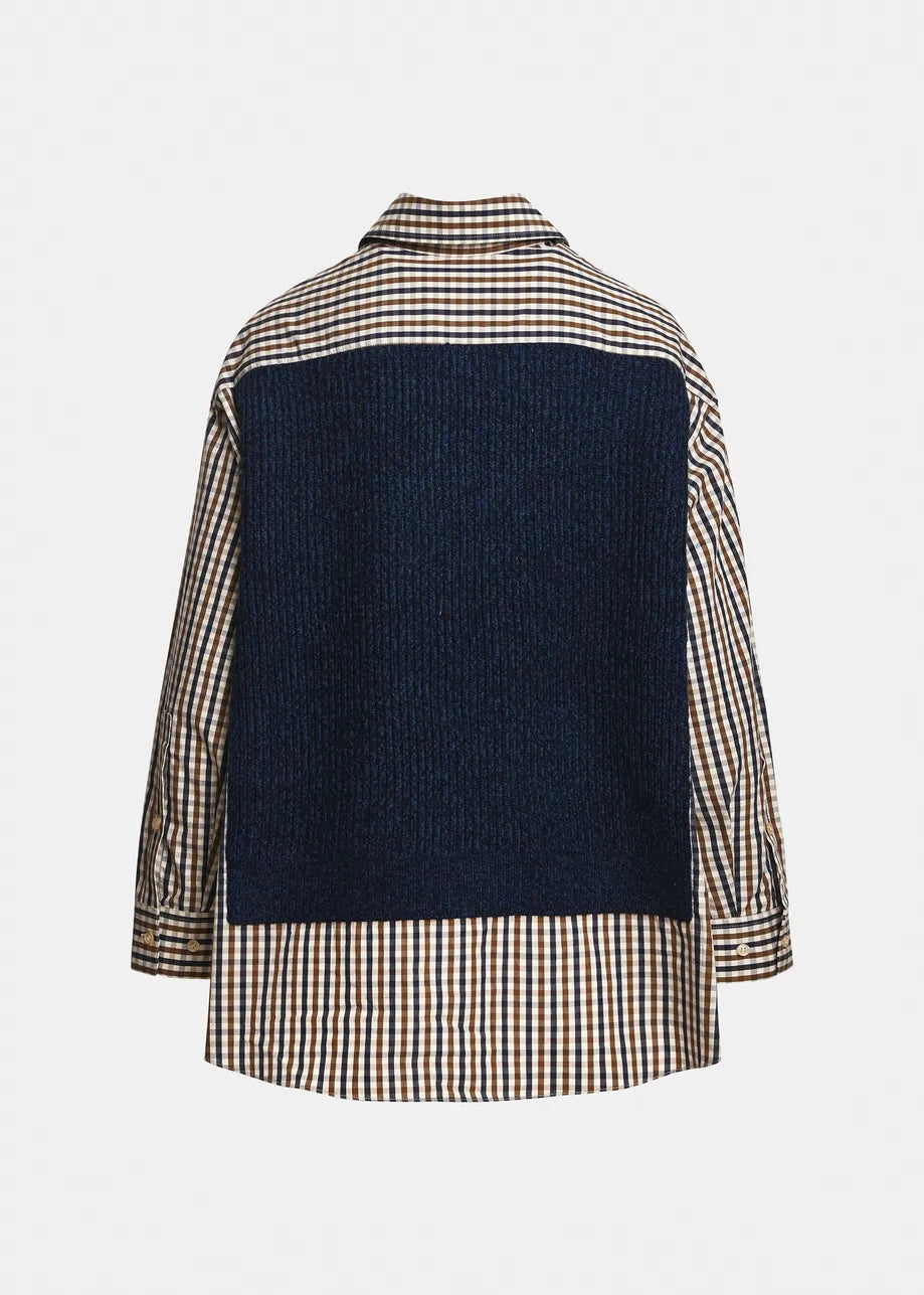 Essentiel Antwerp Kute Fabric Mix shirt