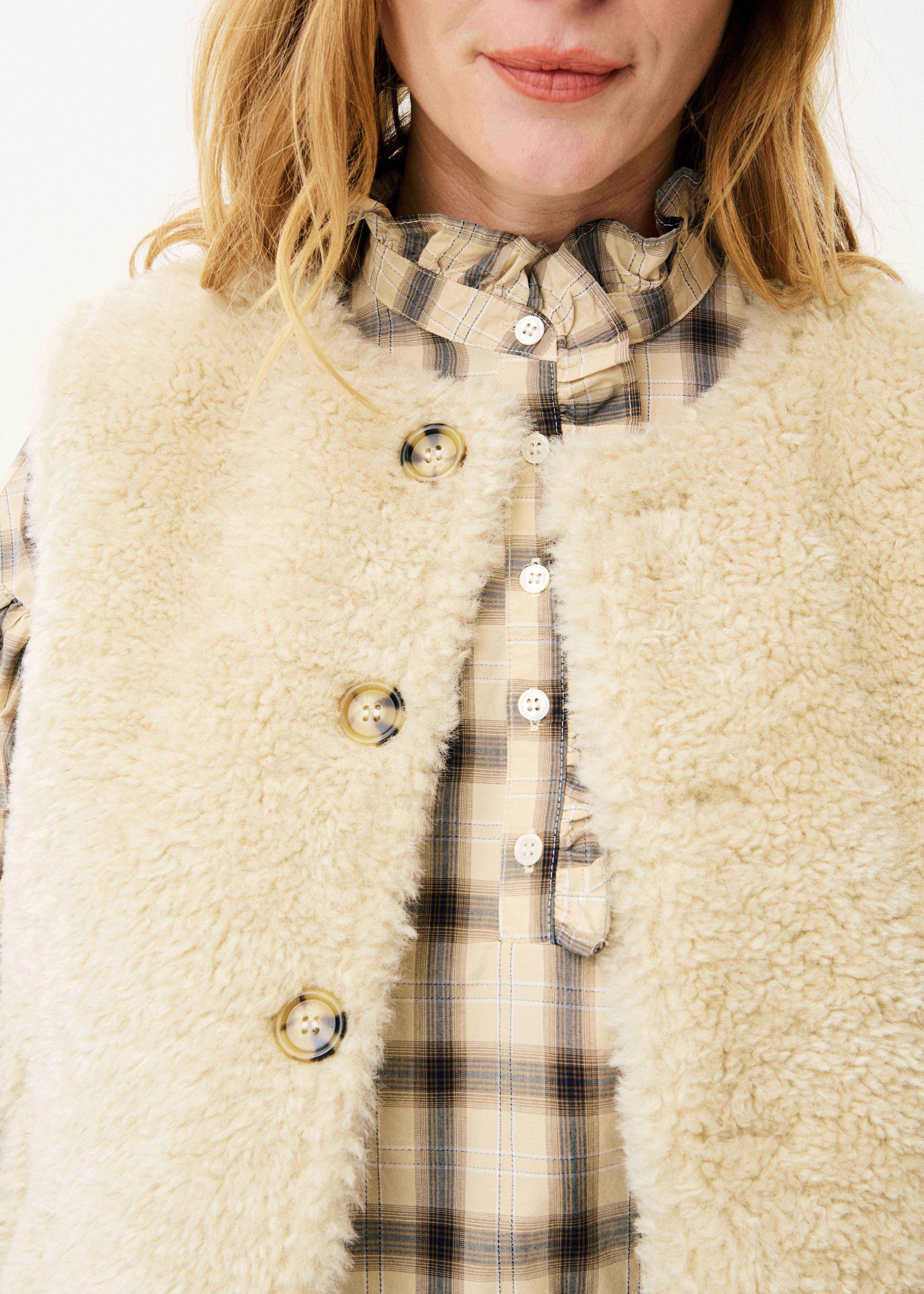 Maison Anana Alicia Beige Reversible Gilet 