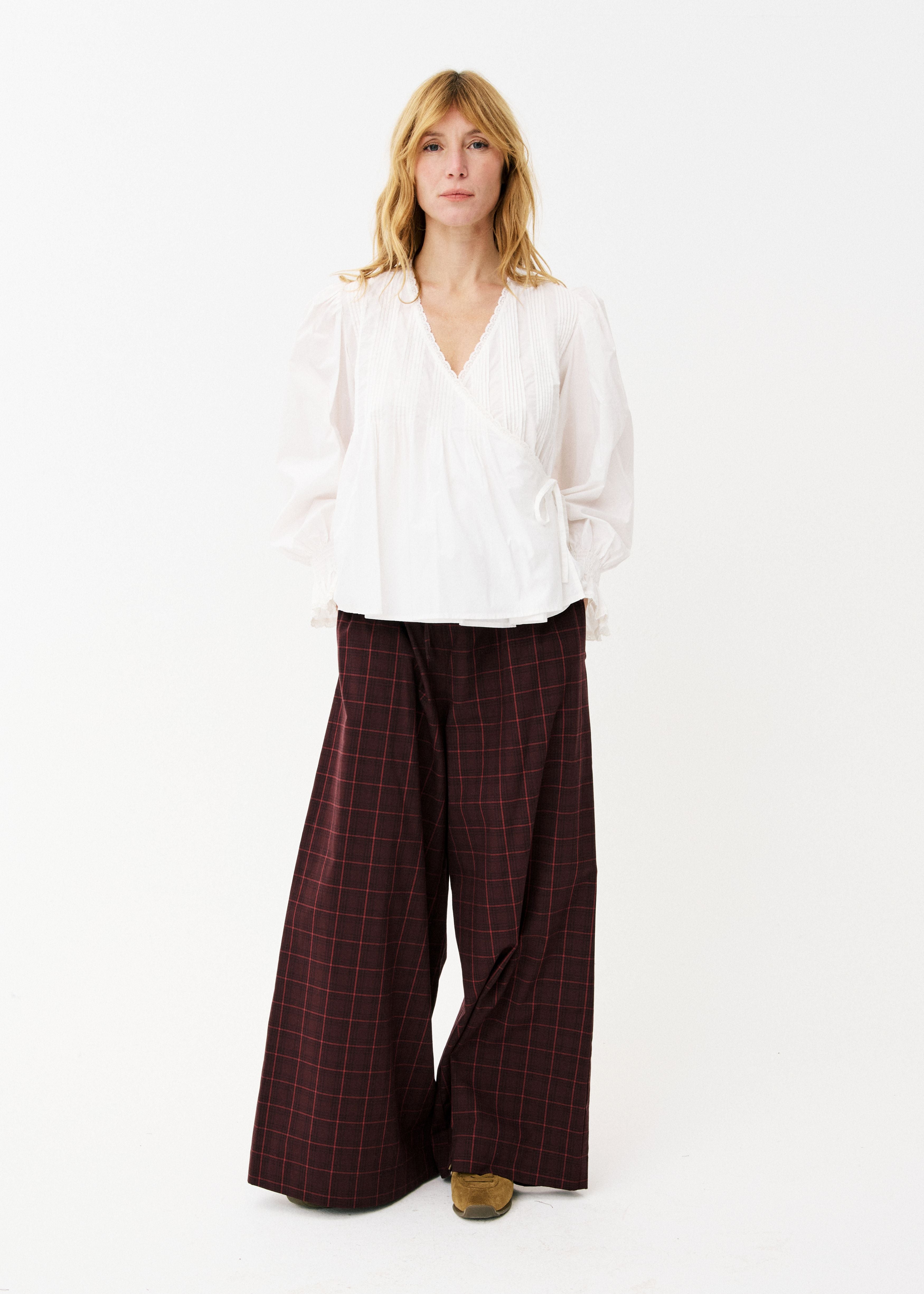 Maison Anana White Myriam Wrap Blouse