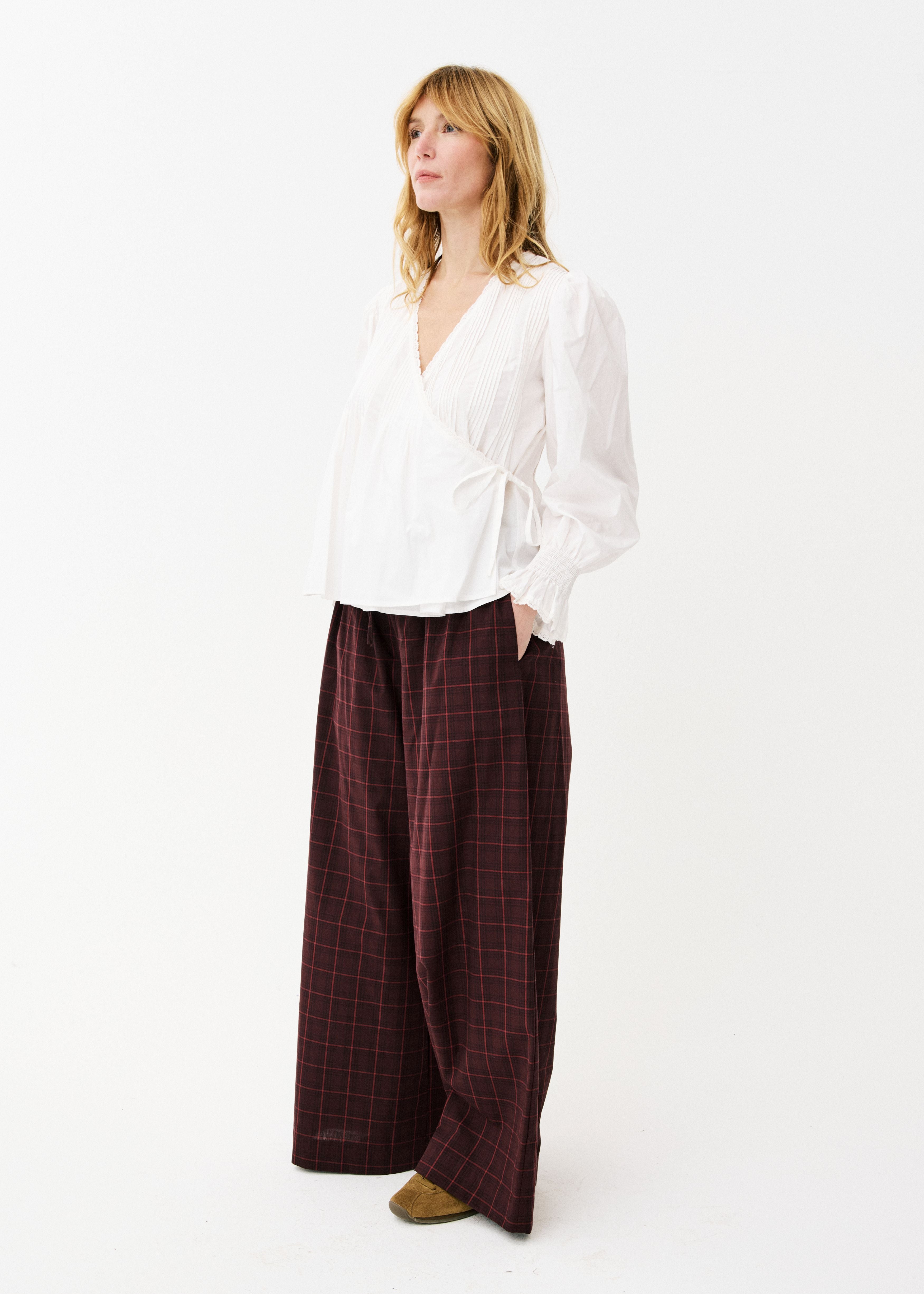 Maison Anana White Myriam Wrap Blouse