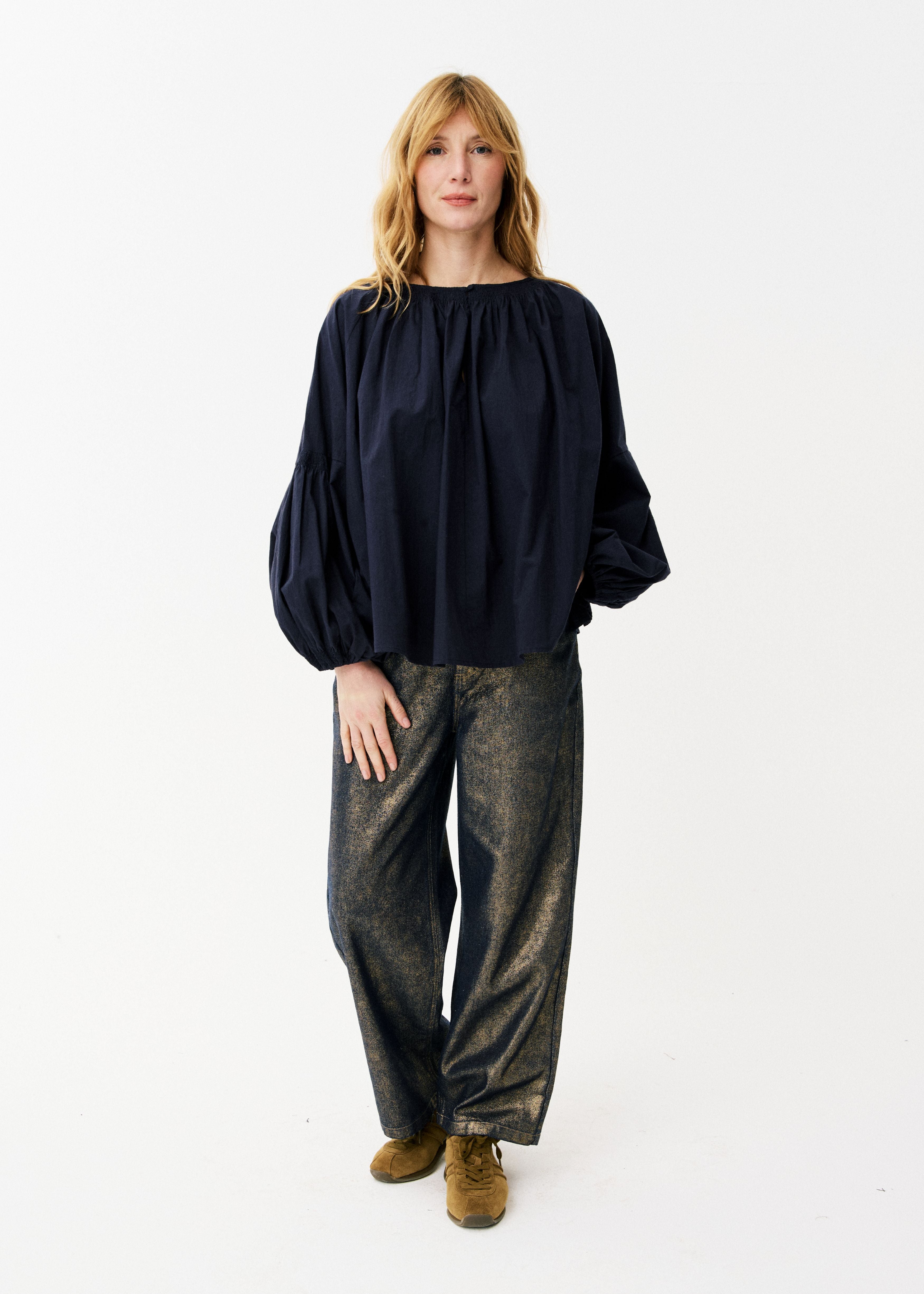 Maison Anana Blue Philise Blouse