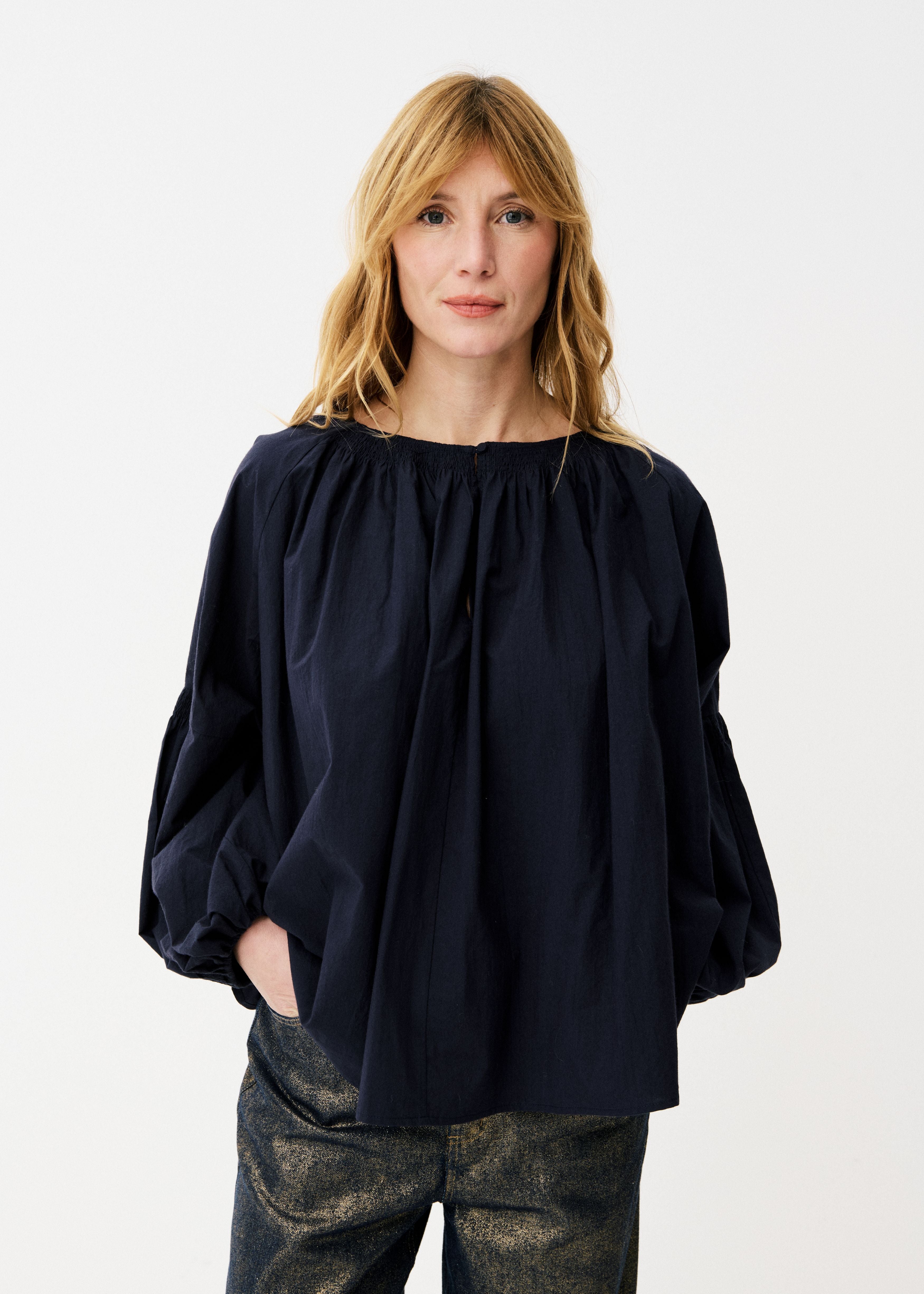 Maison Anana Blue Philise Blouse