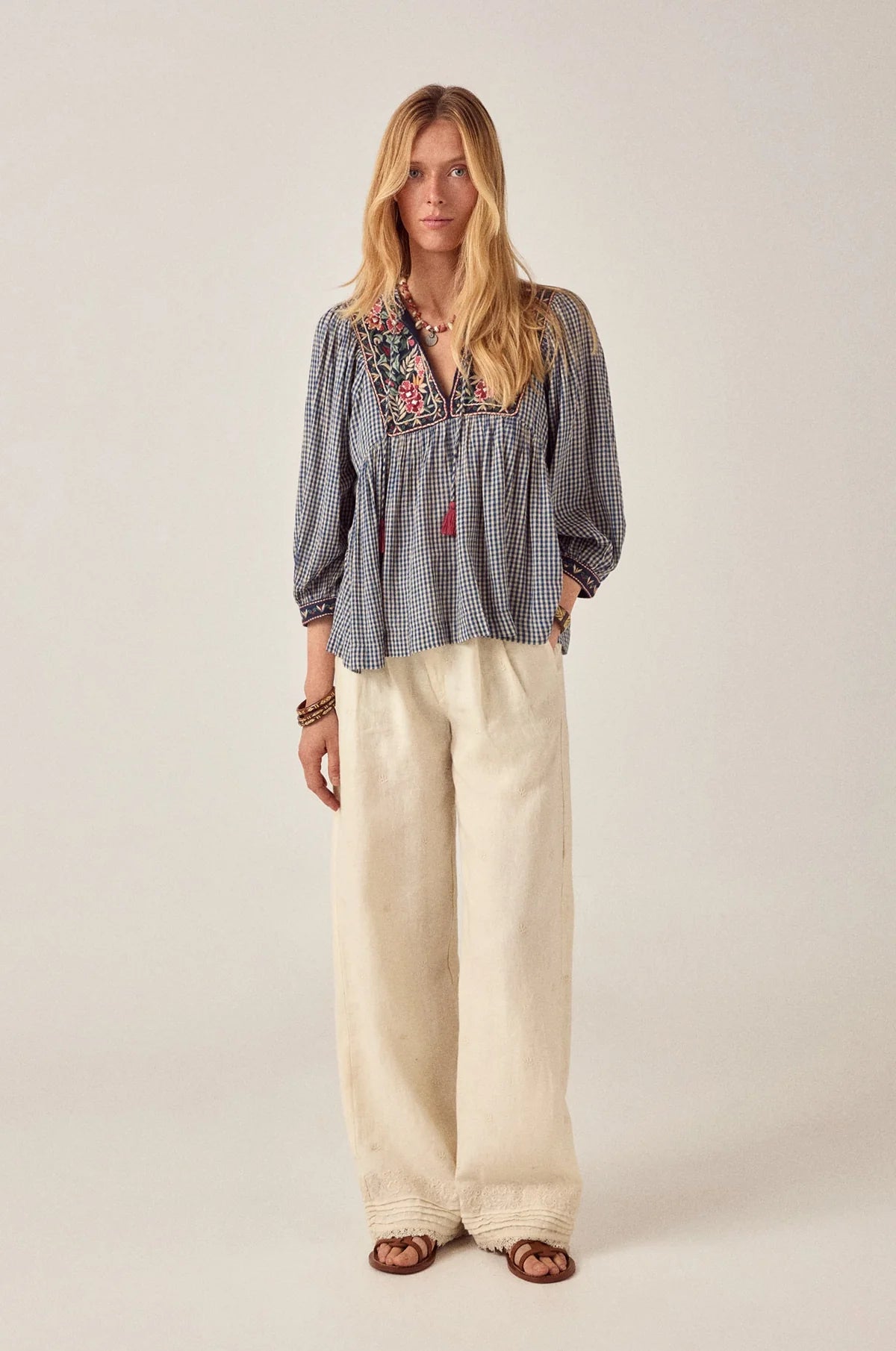 Maison Hotel April Gingham Top