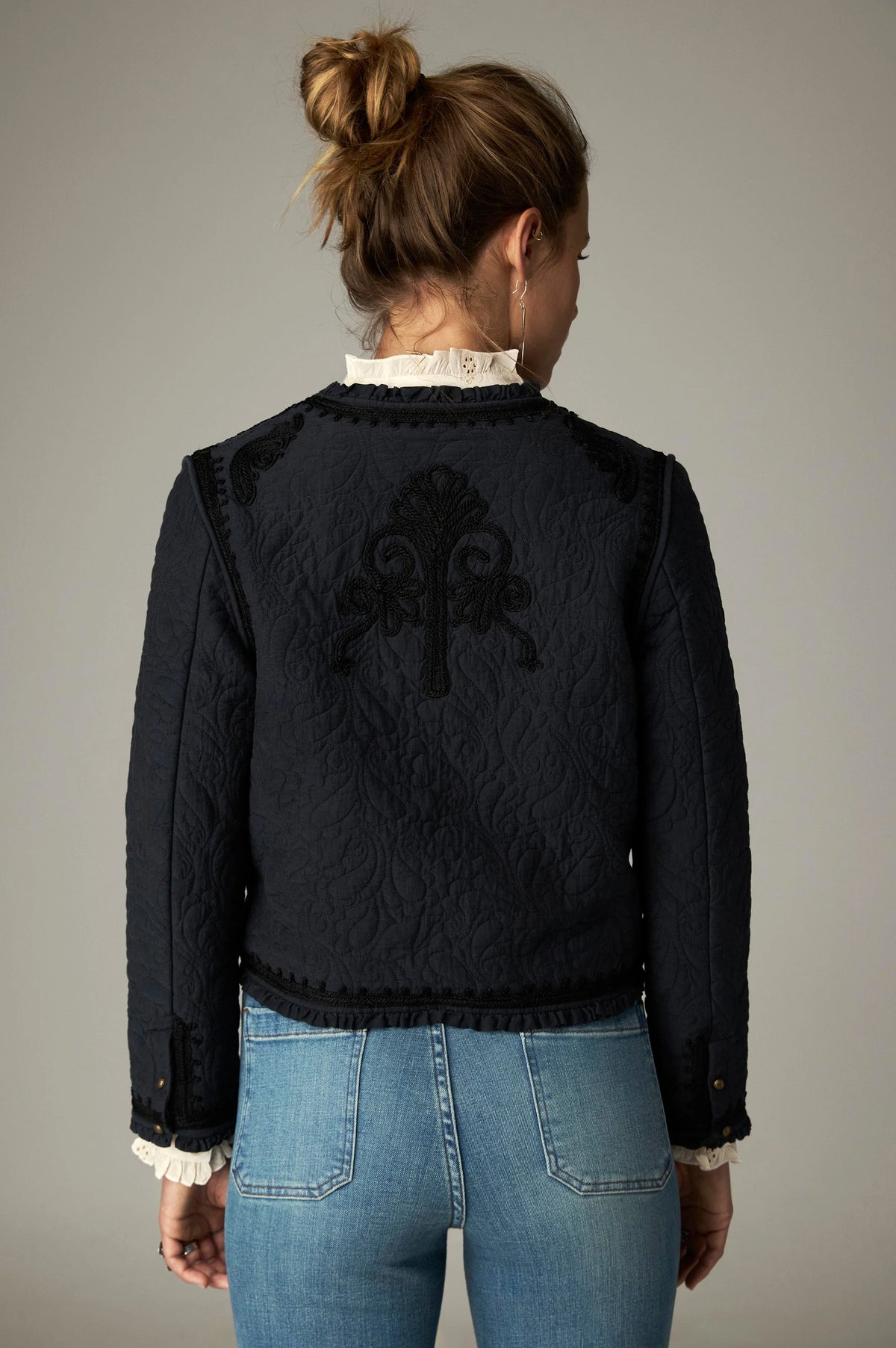 Maison Hotel Paco Ceniza Embroidered Jacket