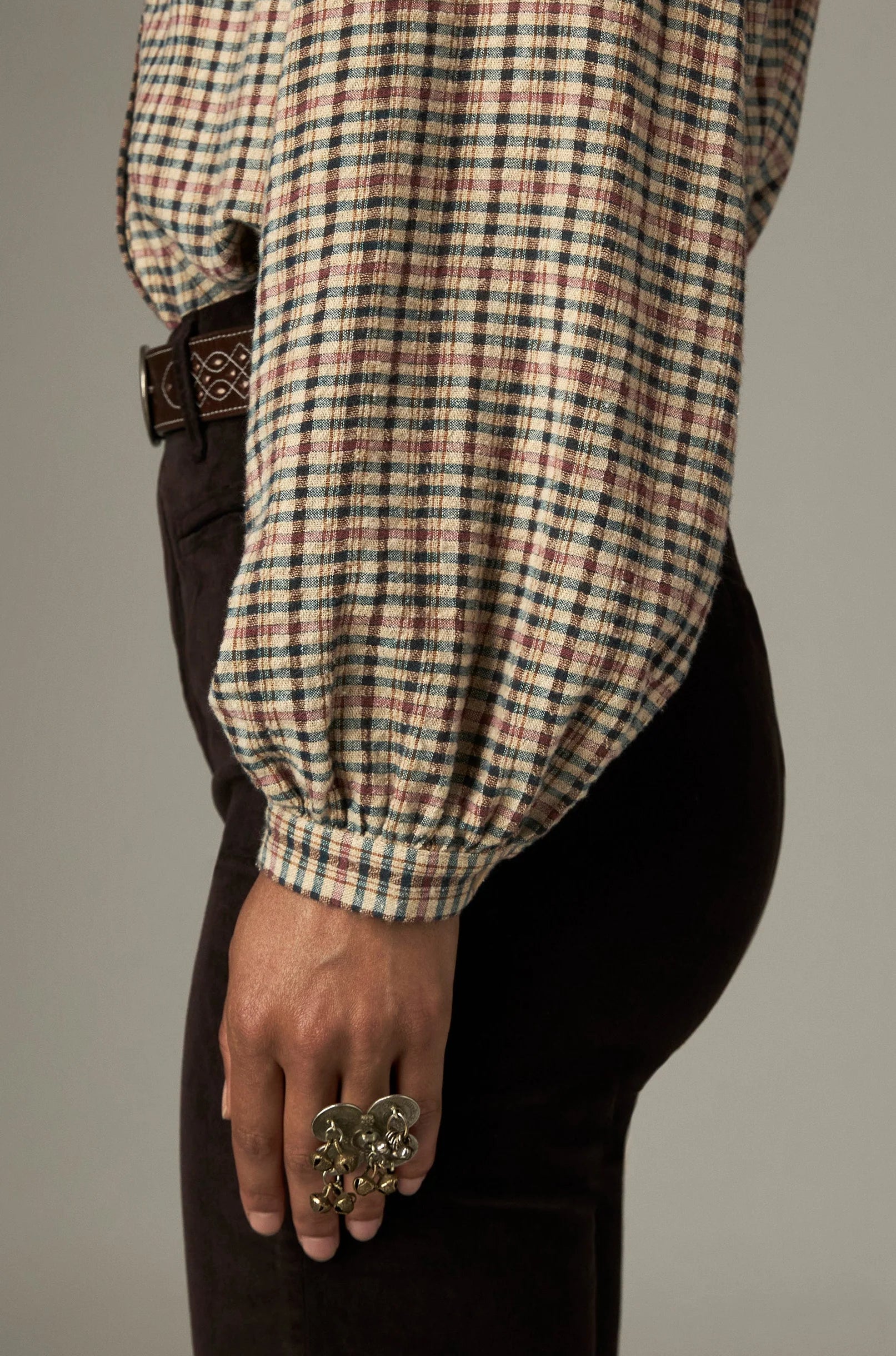 Maison Hotel Vera Rustic Plaid Blouse