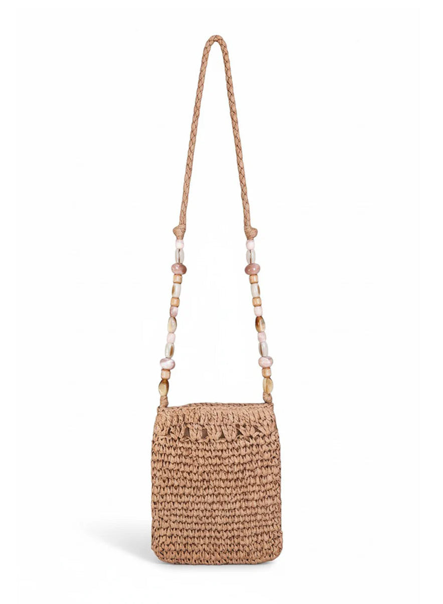 Nooki Billie Crochet Tan Phone Bag