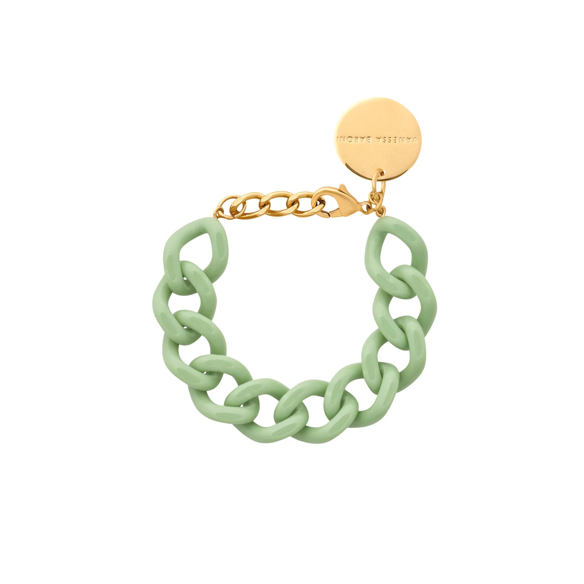 Vanessa Baroni Mini Flat Chain Pistachio 