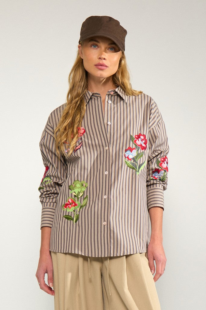 Numph Nukacey Embroidery Shirt