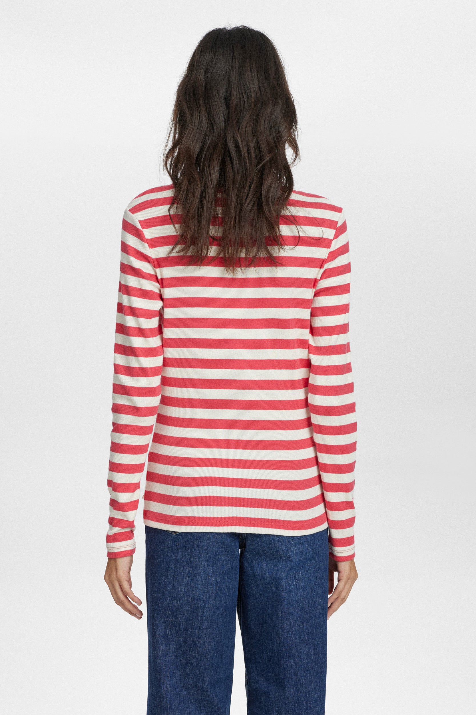 Numph Numixie Geranium Striped Tee