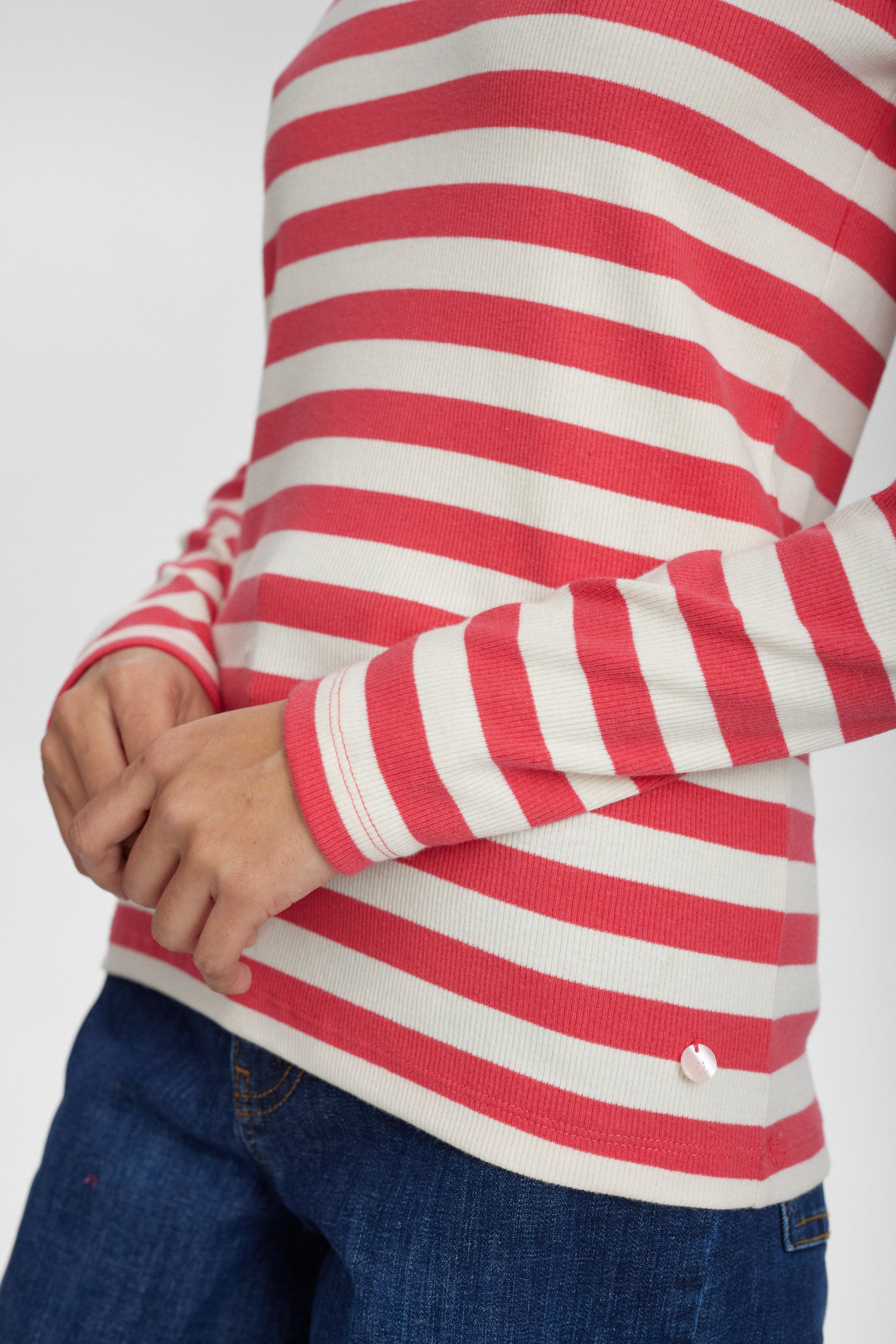 Numph Numixie Geranium Striped Tee