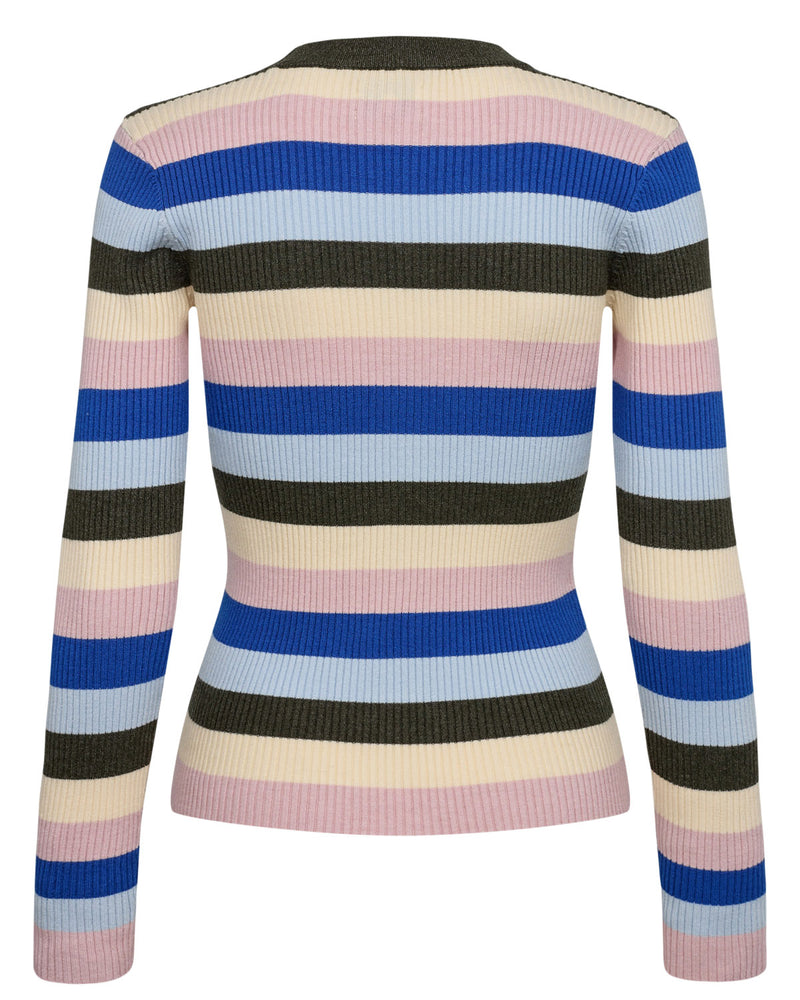 Numph Numulea Striped Skinny Rib Sweater