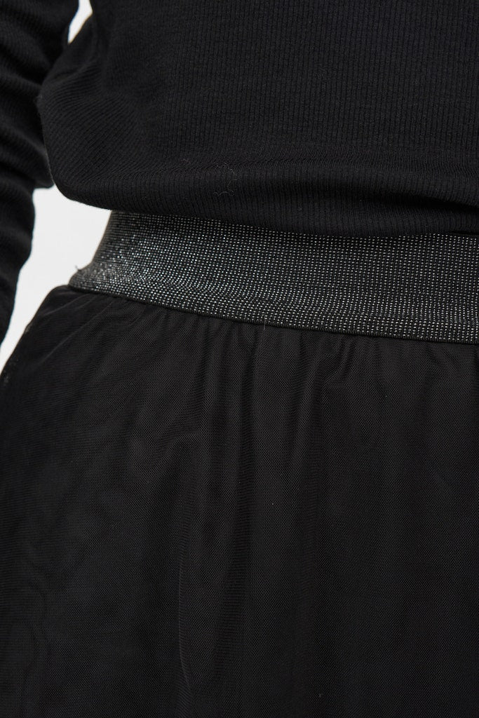 Numph Nuea Black Caviar Layer Skirt