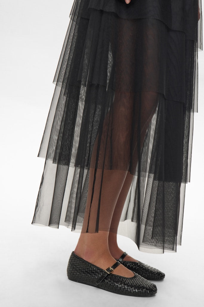 Numph Nuea Black Caviar Layer Skirt