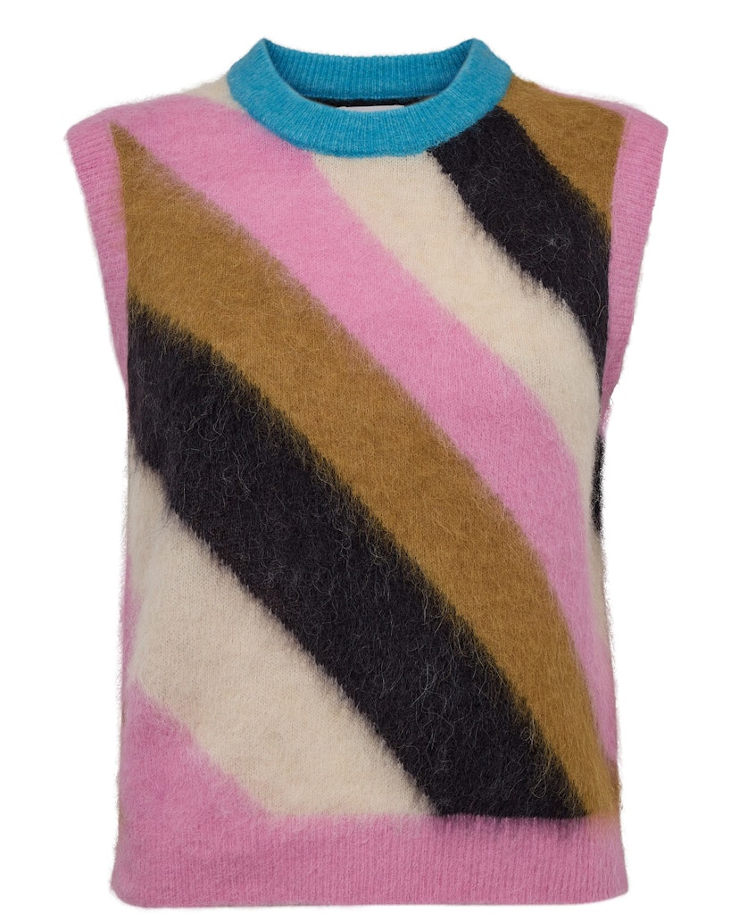 Numph Nusuri Multi Stripe Knitted Vest