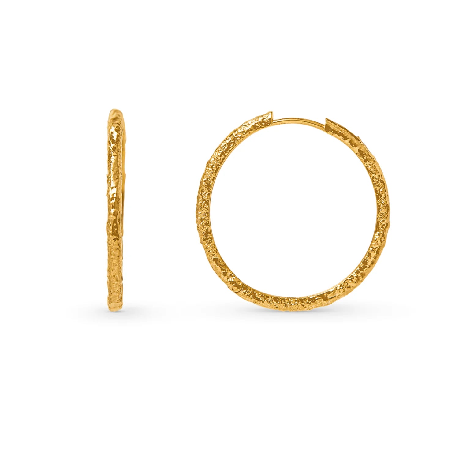 Orelia Molten Mid Size Gold Hoop