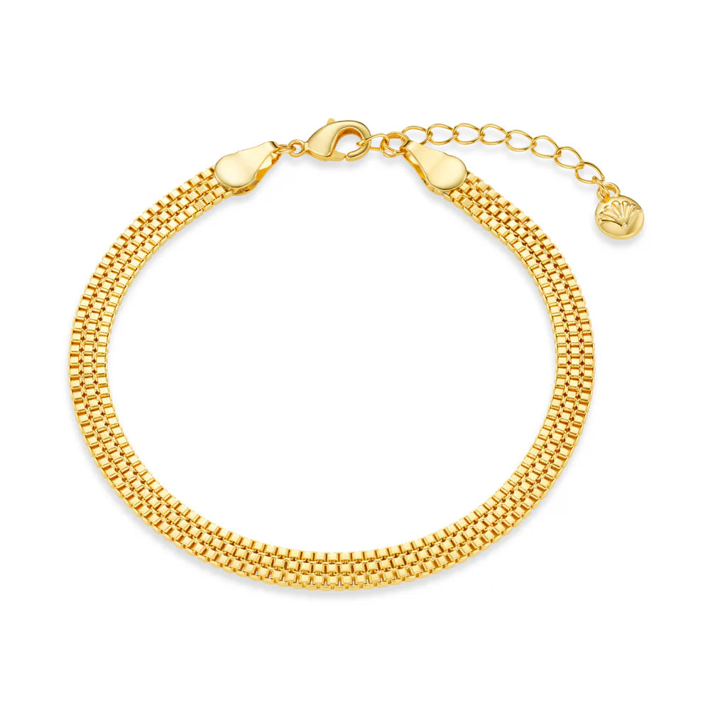 Orelia Flat Box Chain Bracelet