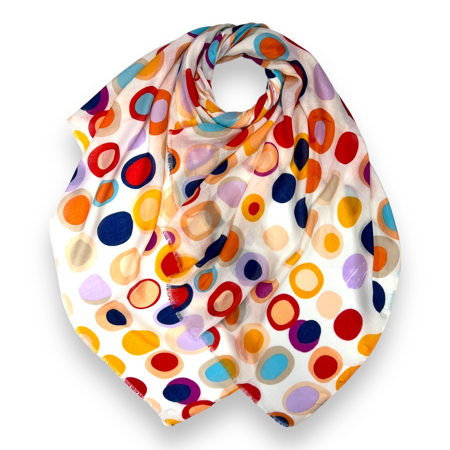 Precious Retro Dots Print Scarf