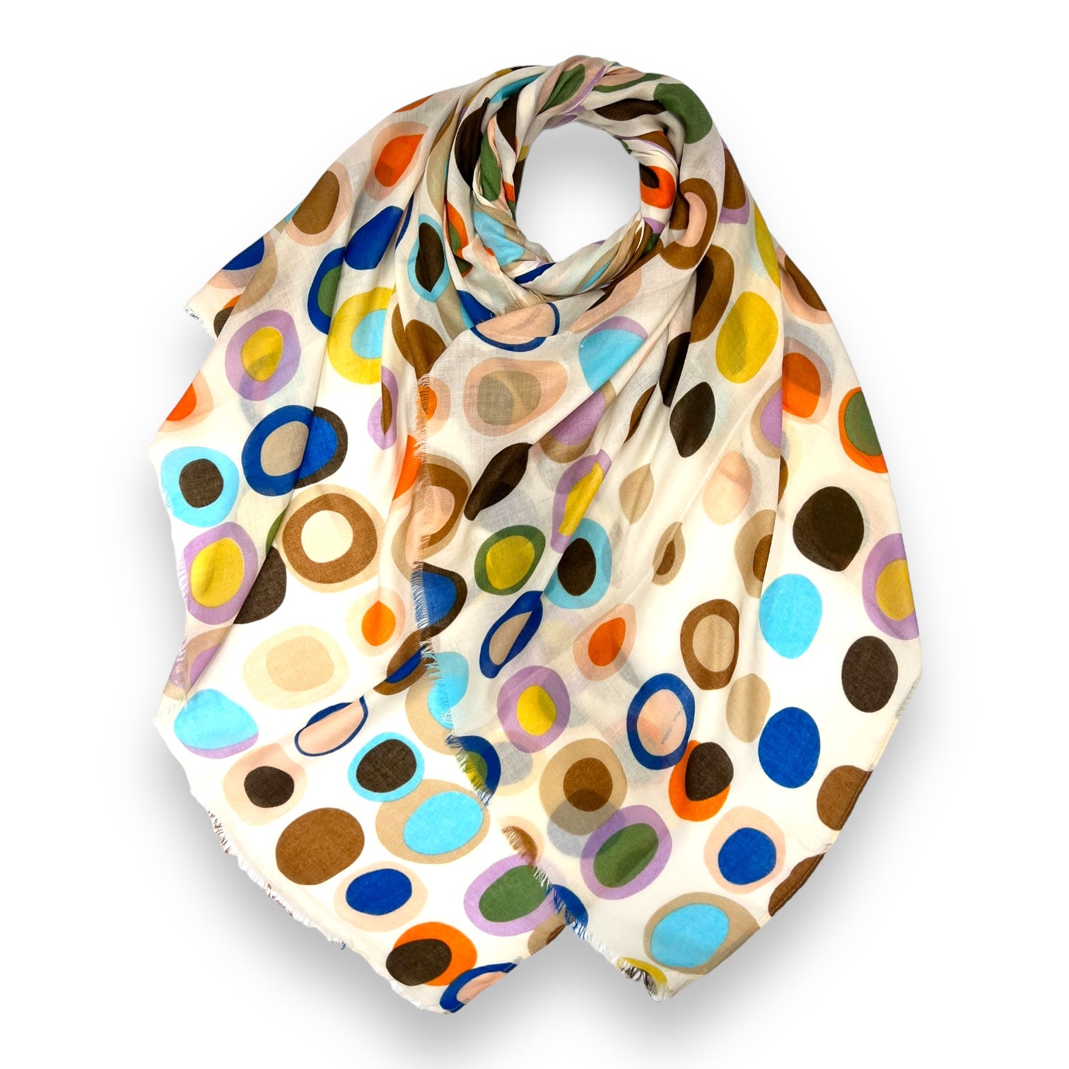 Precious Retro Dots Print Scarf