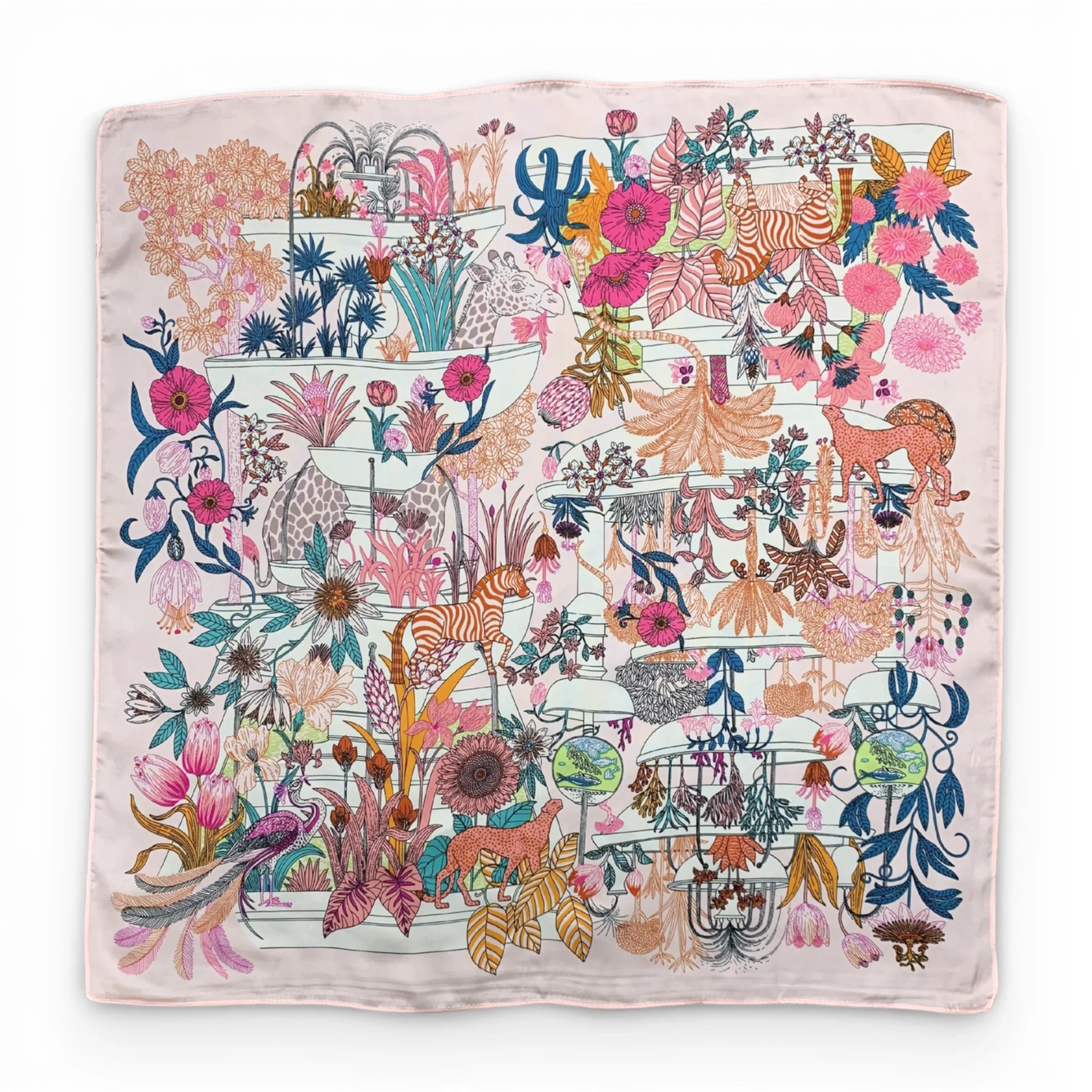 Precious Jungle Square Silk Touch Scarf