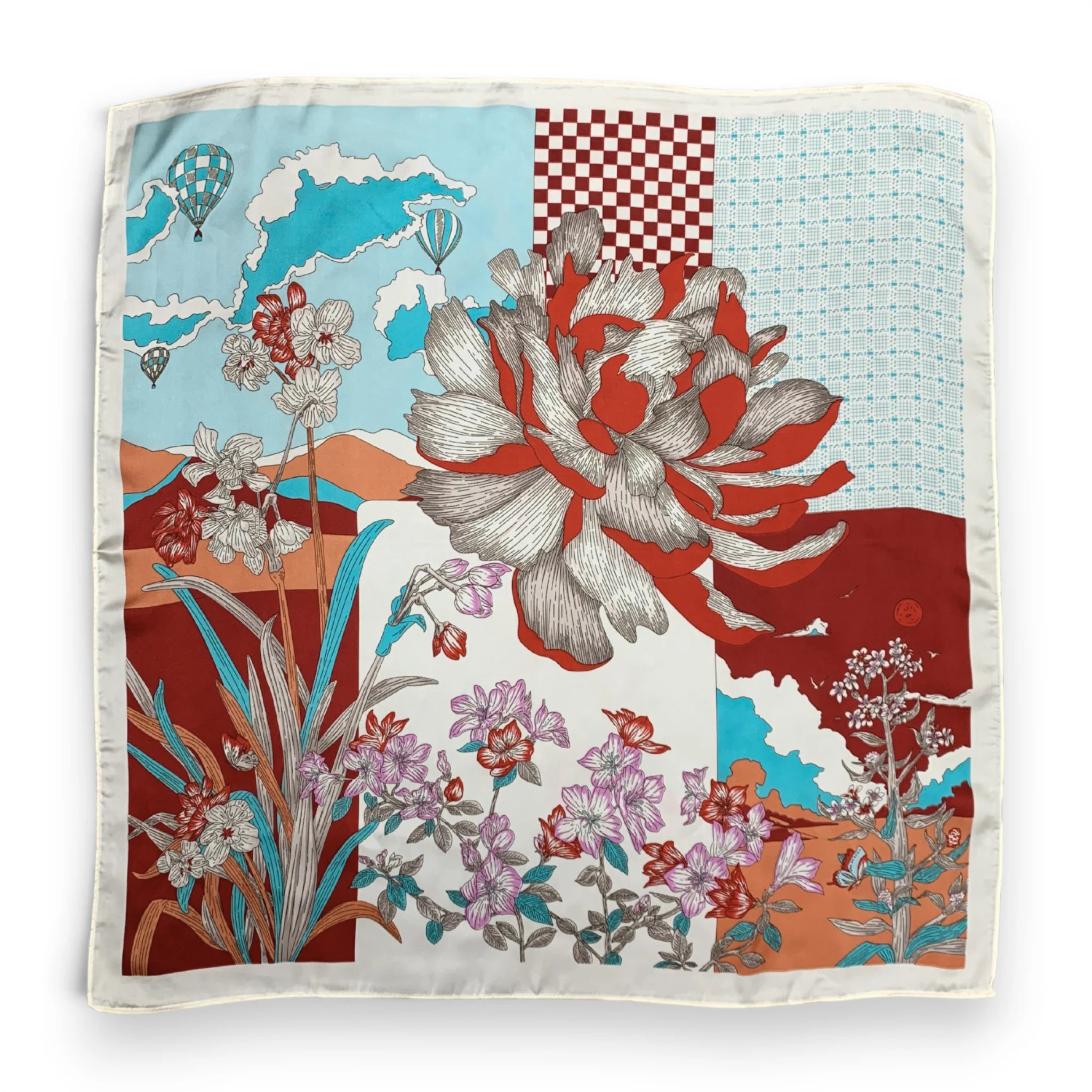 Precious Peony Silk Touch Scarf