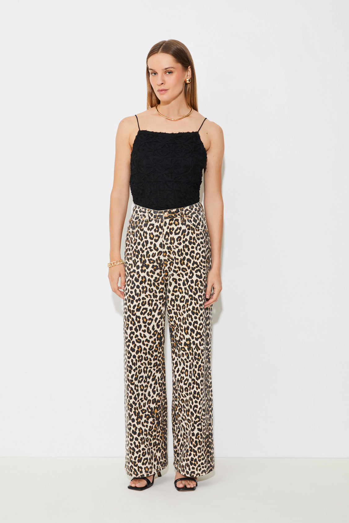 Suncoo Robin Leopard Print Jean