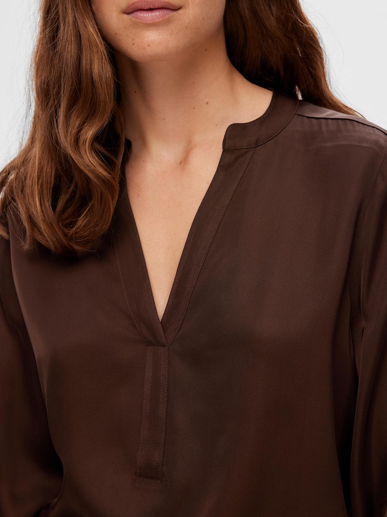 Selected Femme Maribell Satin Top in Java